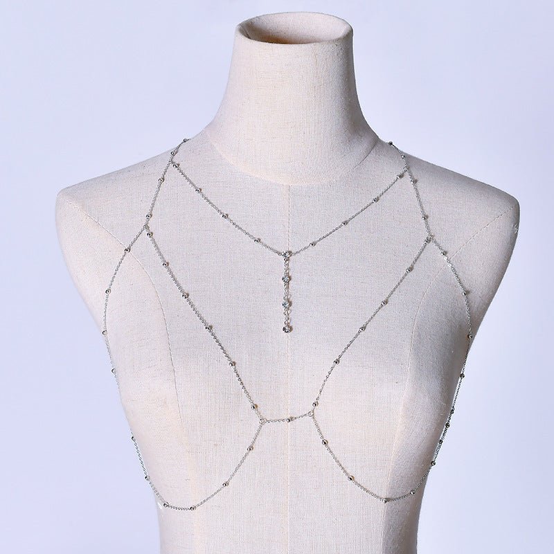 Chest chain jewelry pure desire style all-match sxy diamond pendant body chain necklace - Image 14
