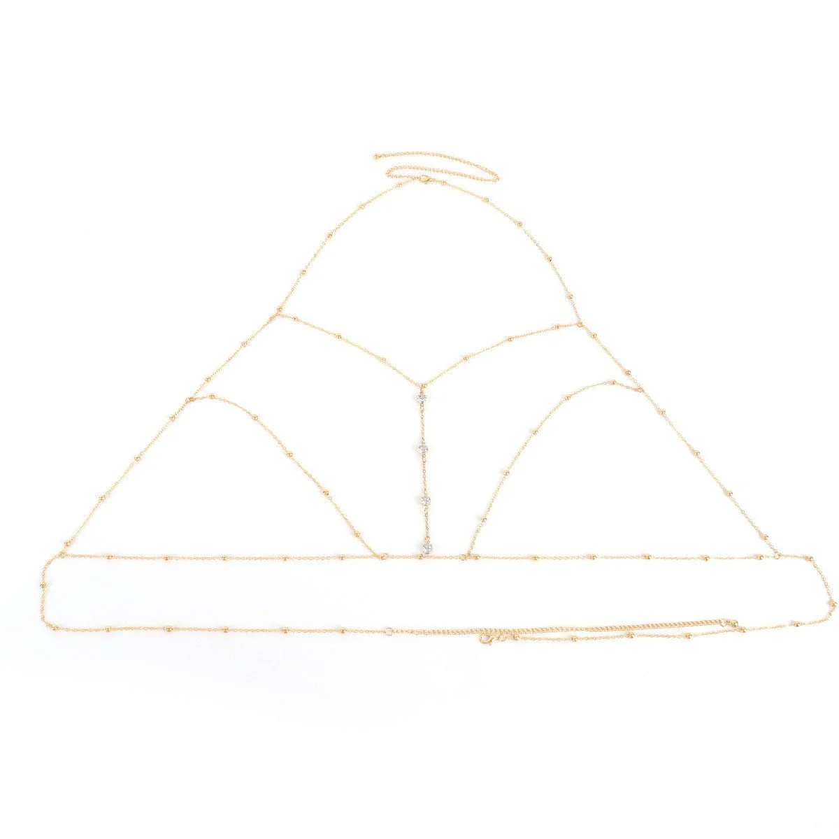 Chest chain jewelry pure desire style all-match sxy diamond pendant body chain necklace (FD) - Image 15