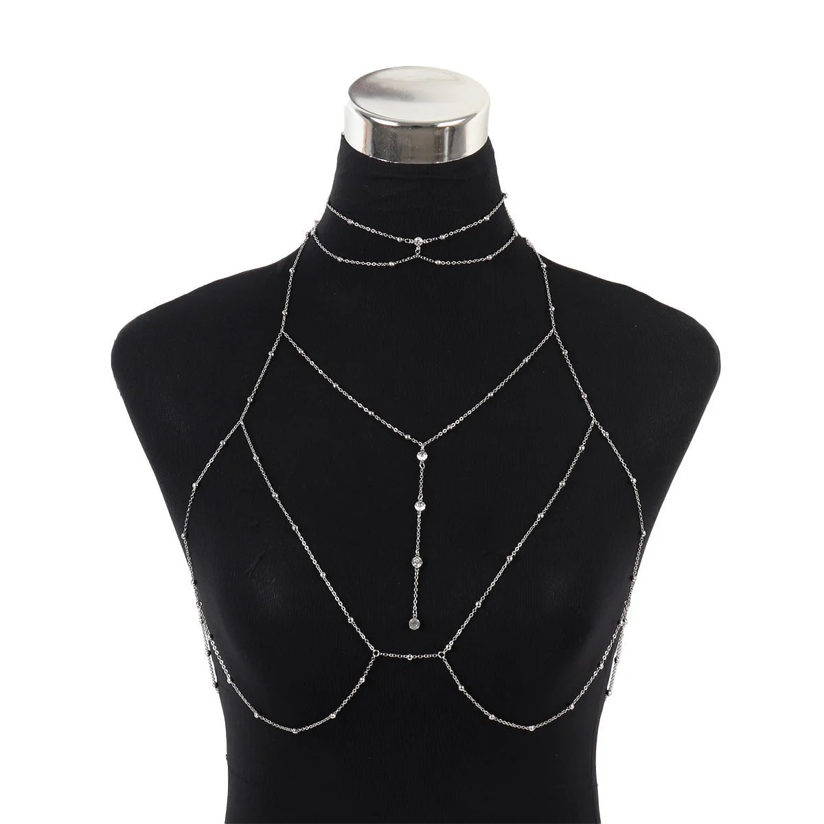 Chest chain jewelry pure desire style all-match sxy diamond pendant body chain necklace (FD) - Image 22