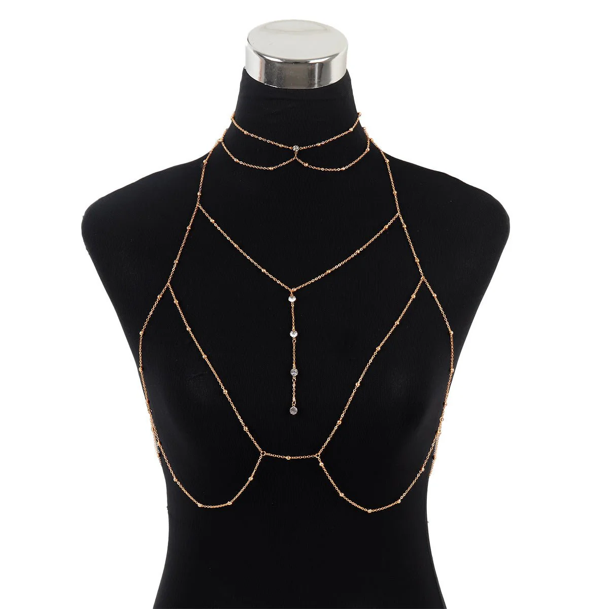 Chest chain jewelry pure desire style all-match sxy diamond pendant body chain necklace (FD) - Image 23