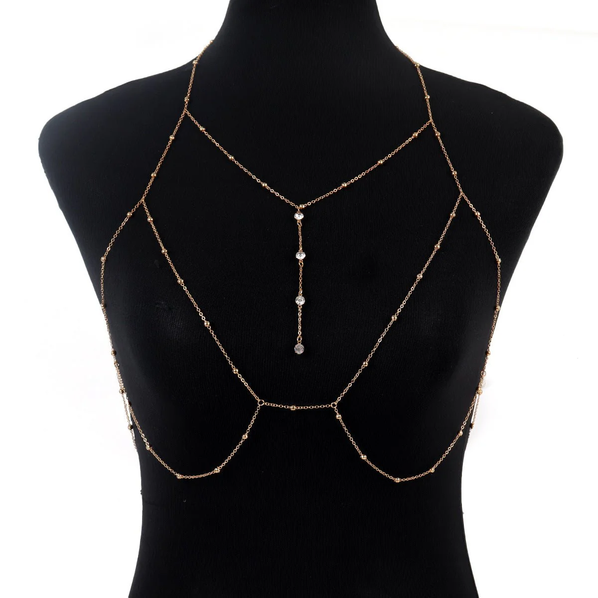 Chest chain jewelry pure desire style all-match sxy diamond pendant body chain necklace (FD) - Image 27