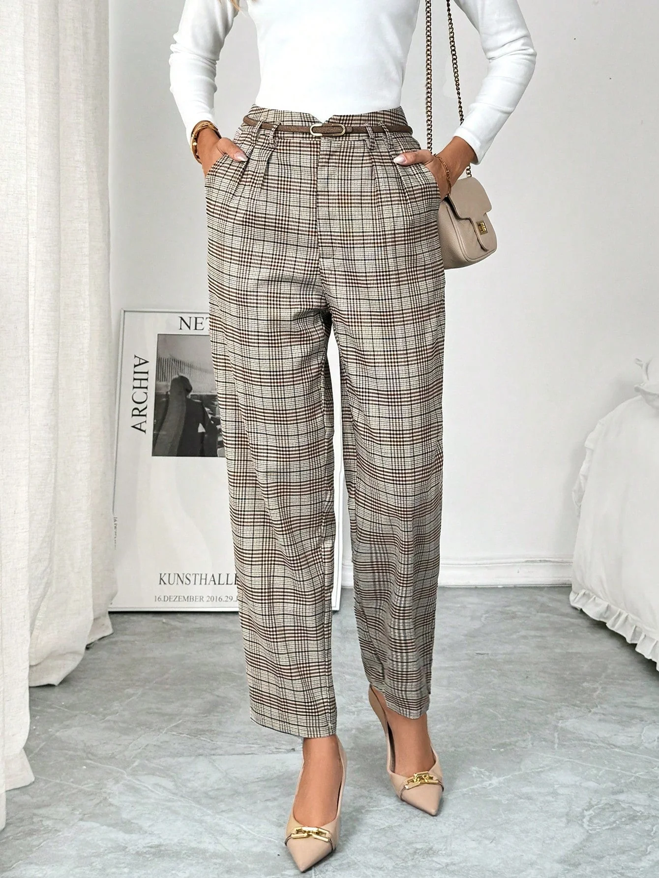 Clasi Solid Slant Pocket Suit Pants Without Belt - Image 28