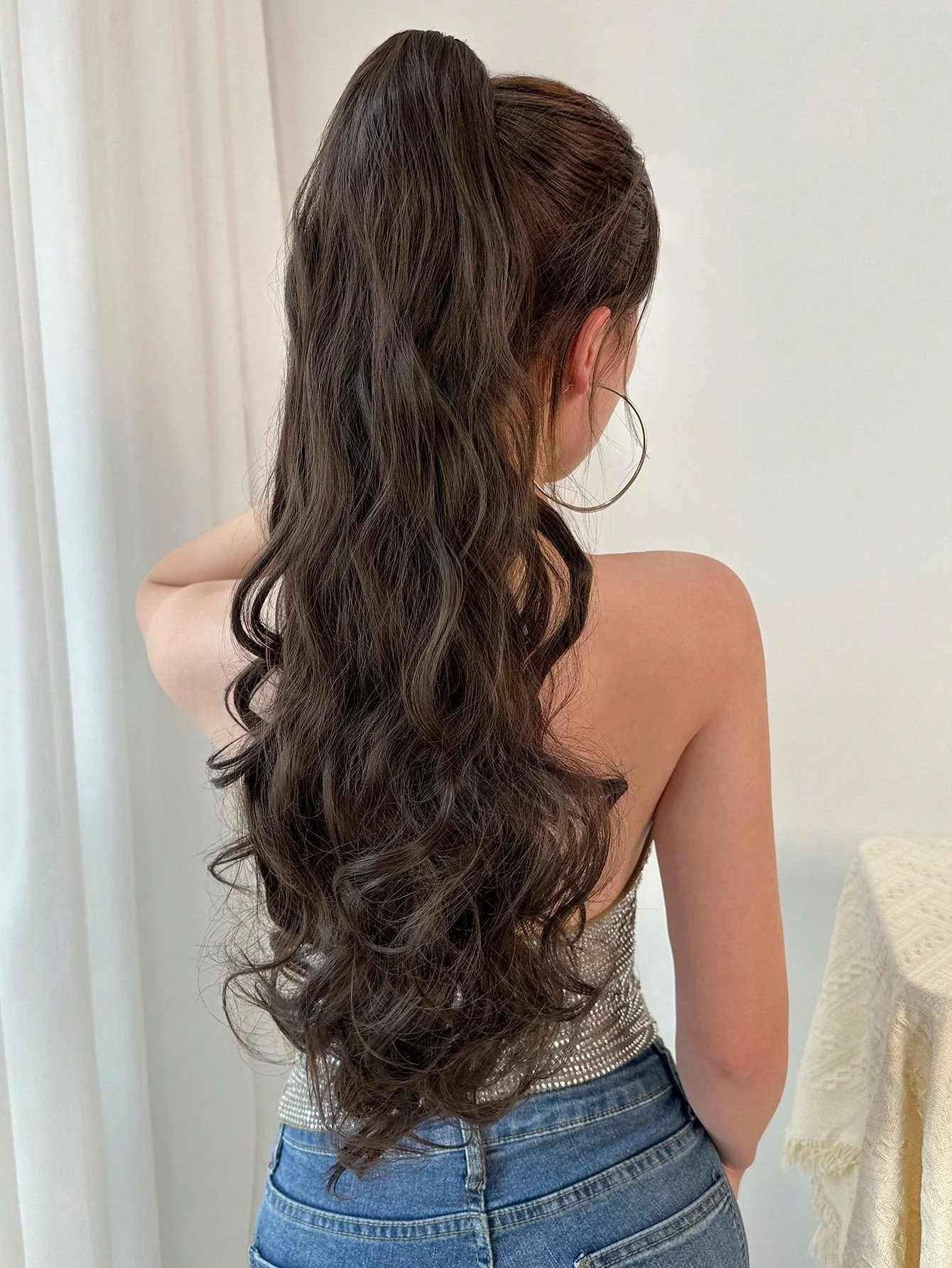 Claw Ponytail Extension 20 Inch Ombre Natural Wave Wavy Clip in Hair Extensions Soft Natural Looking Heat Resistant Fiber Synthetic Hairpiece For Women Daily Use - Image 25