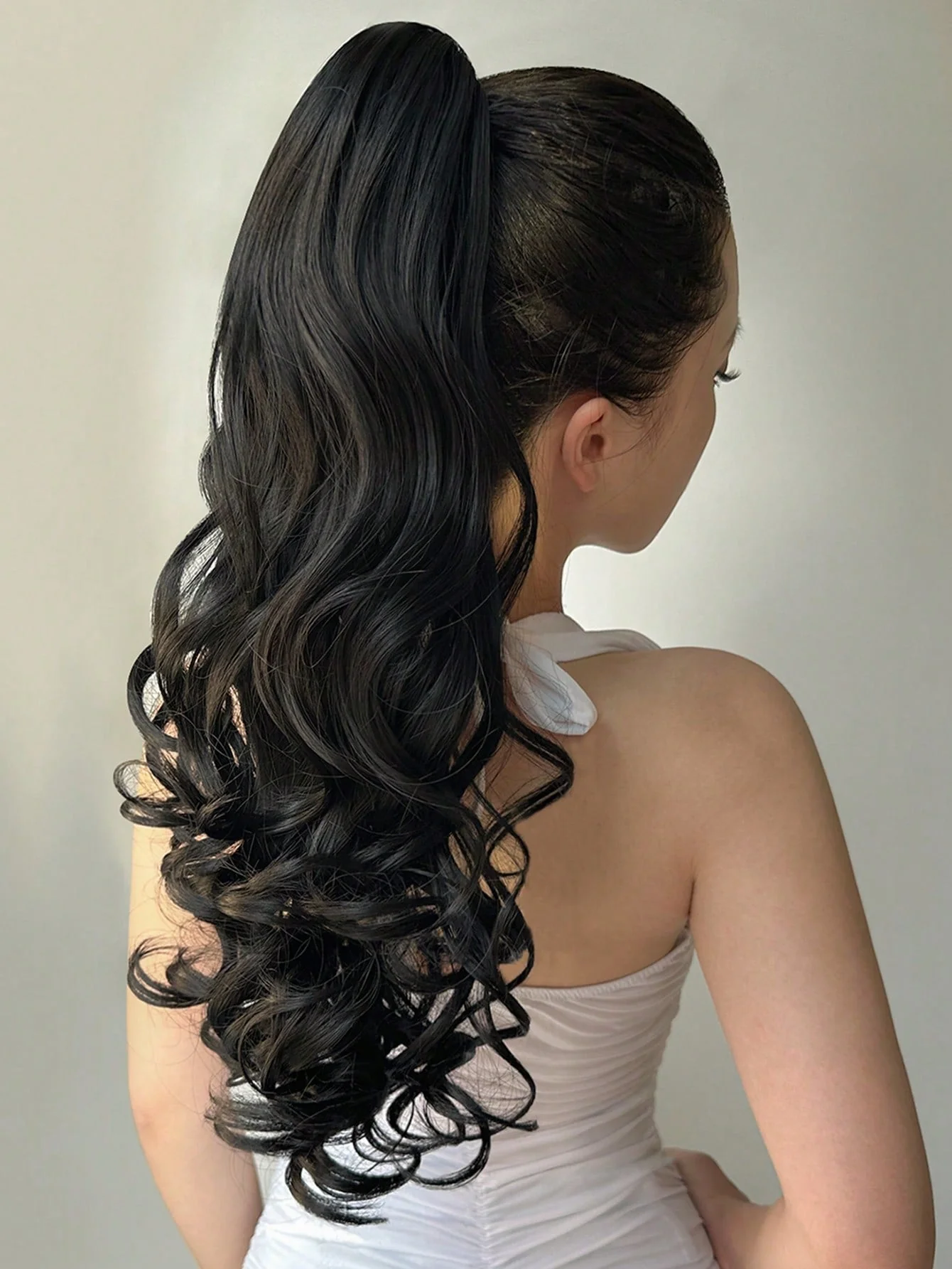Claw Ponytail Extension 20 Inch Ombre Natural Wave Wavy Clip in Hair Extensions Soft Natural Looking Heat Resistant Fiber Synthetic Hairpiece For Women Daily Use - Image 5