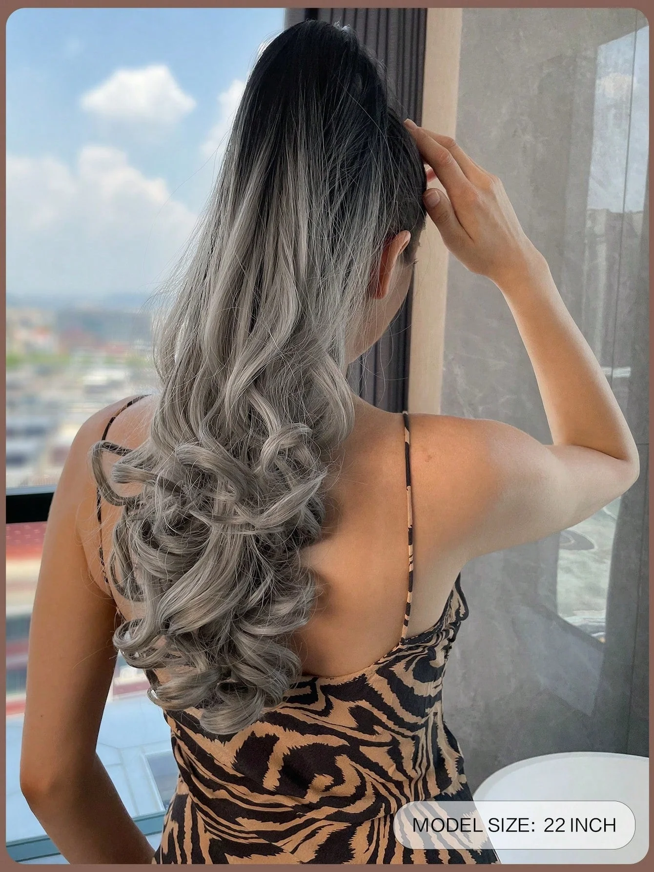 Claw Ponytail Extension 20 Inch Ombre Natural Wave Wavy Clip in Hair Extensions Soft Natural Looking Heat Resistant Fiber Synthetic Hairpiece For Women Daily Use FD - Image 15