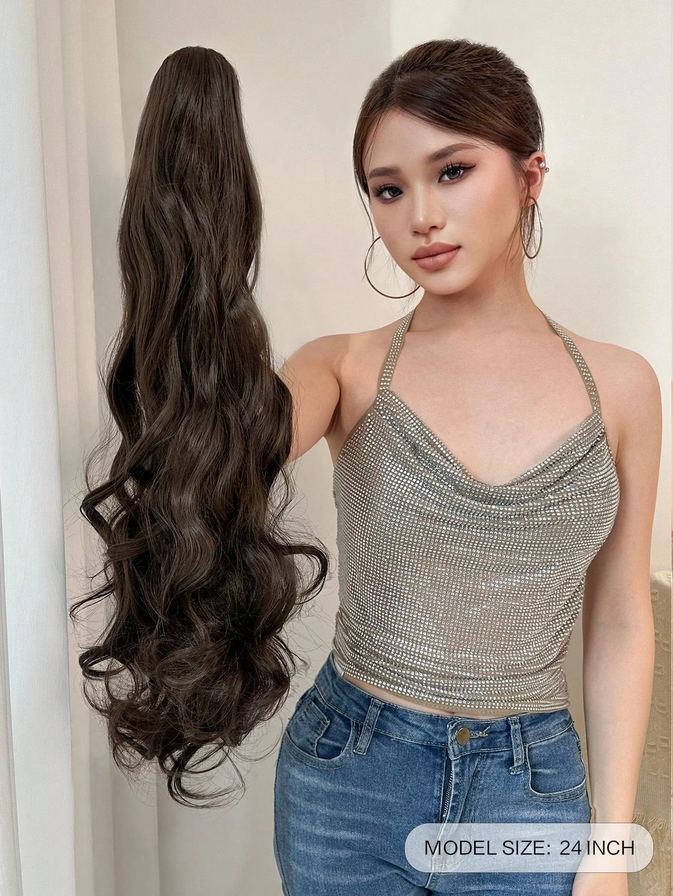 Claw Ponytail Extension 20 Inch Ombre Natural Wave Wavy Clip in Hair Extensions Soft Natural Looking Heat Resistant Fiber Synthetic Hairpiece For Women Daily Use FD - Image 28