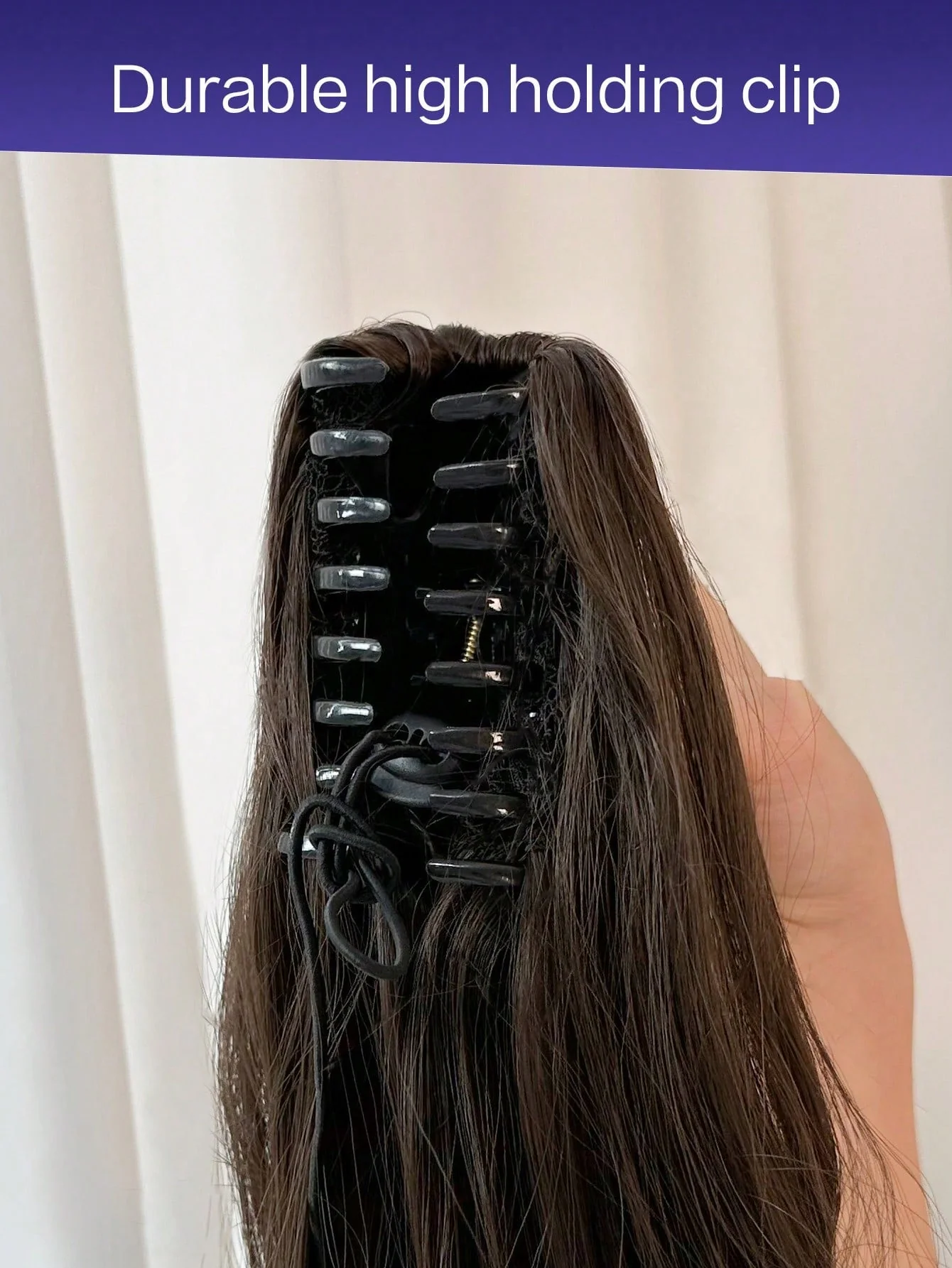 Claw Ponytail Extension 20 Inch Ombre Natural Wave Wavy Clip in Hair Extensions Soft Natural Looking Heat Resistant Fiber Synthetic Hairpiece For Women Daily Use FD - Image 30