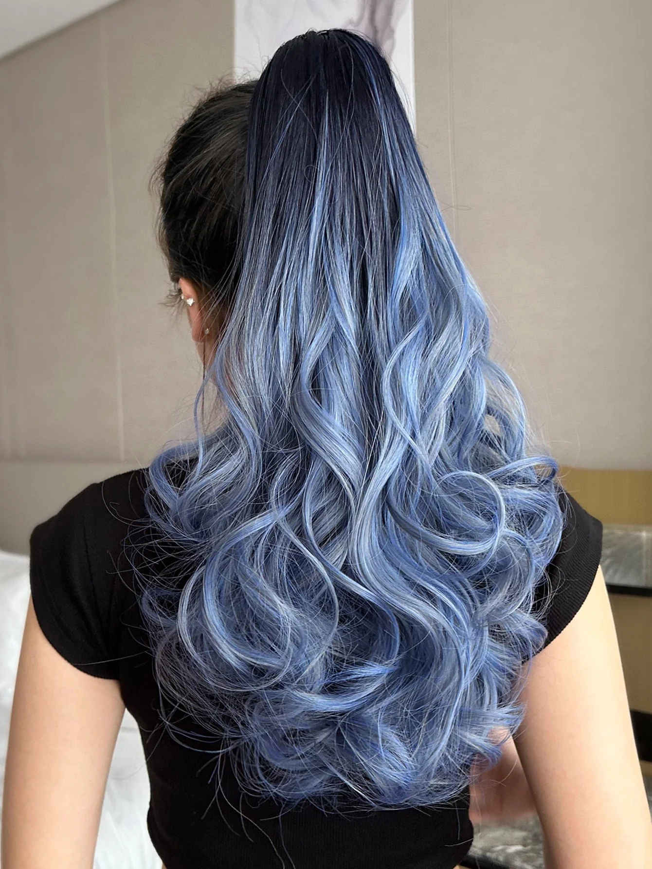 Claw Ponytail Extension 20 Inch Ombre Natural Wave Wavy Clip in Hair Extensions Soft Natural Looking Heat Resistant Fiber Synthetic Hairpiece For Women Daily Use FD - Image 9