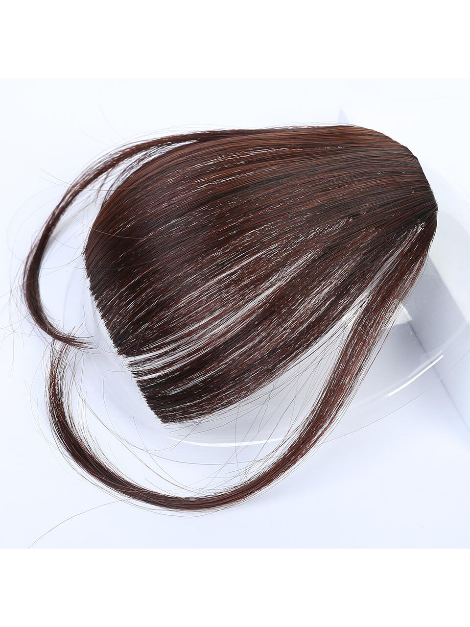 Clip In Bangs Front Neat Black Brown Bangs Hairpiece Synthetic Fake False Hair Piece Bangs Hairpiece Clip In Hair Extensions For Women Heat Resistant - Image 22