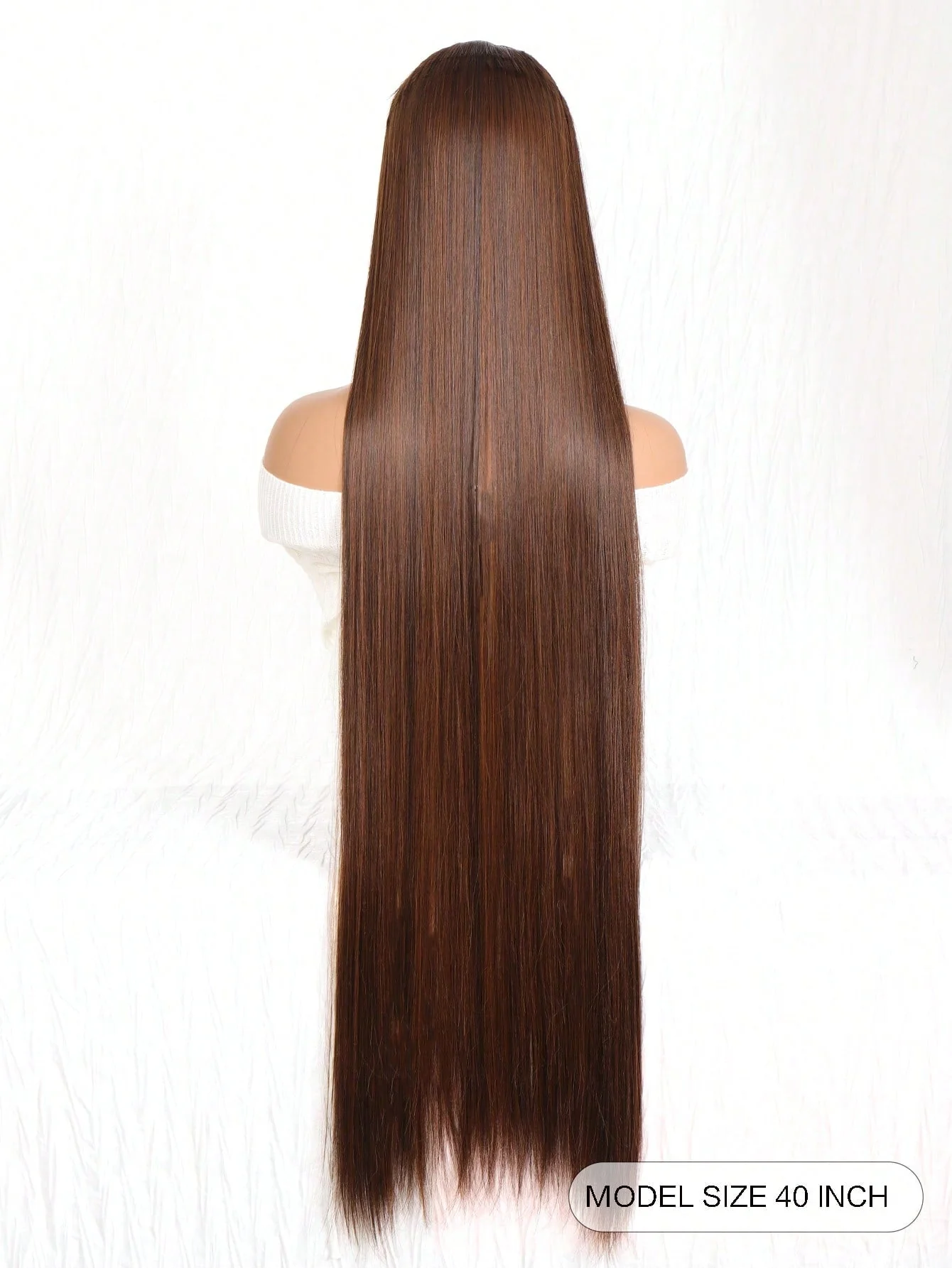 Clip In Hair Extensions 20-40 Inch Extra long Straight Brown Mixed Blonde Fake Hairpiece 5 Clips Synthetic Hair Extensions For Women Daily Use FD - Image 14