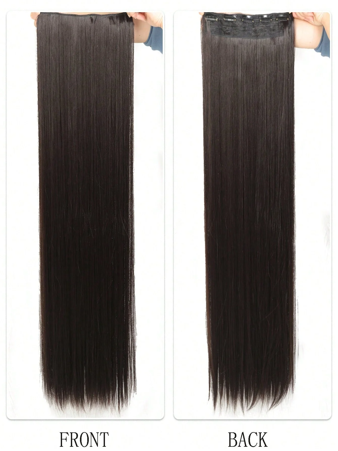 Clip In Hair Extensions 20-40 Inch Extra long Straight Brown Mixed Blonde Fake Hairpiece 5 Clips Synthetic Hair Extensions For Women Daily Use FD - Image 27