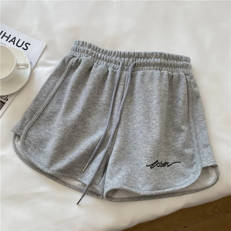 Cotton sports shorts women 2025 summer loose outer wear home pajamas high waist casual shorts - Image 3