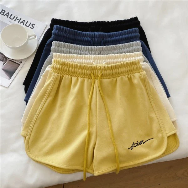 Cotton sports shorts women 2025 summer loose outer wear home pajamas high waist casual shorts - Image 9