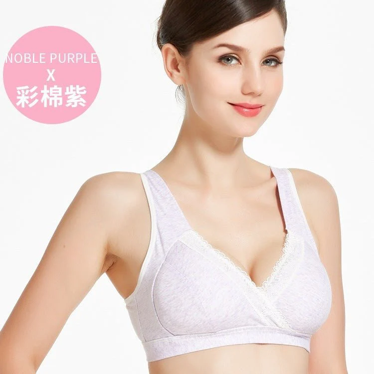 Cotton Wire-free Nursing Bra Pregnant Women - Image 12