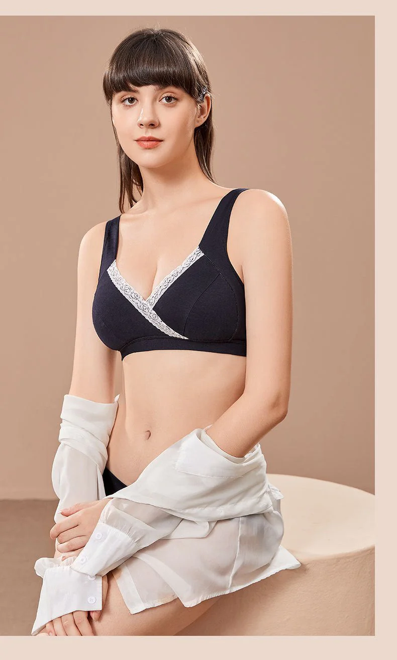 Cotton Wire-free Nursing Bra Pregnant Women - Image 28