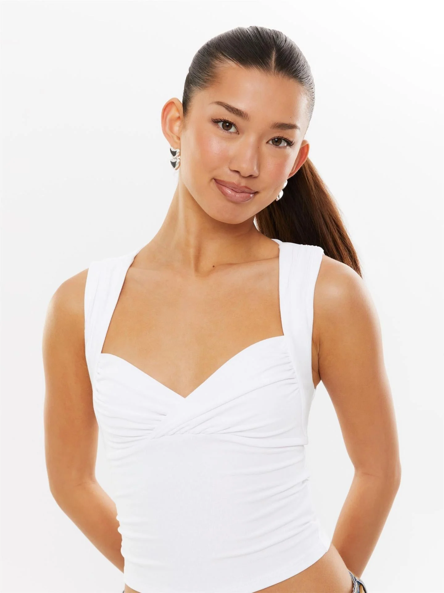 Cross pleated low neck backless sexy hot girl fashion vest women's 2025 new - Image 25