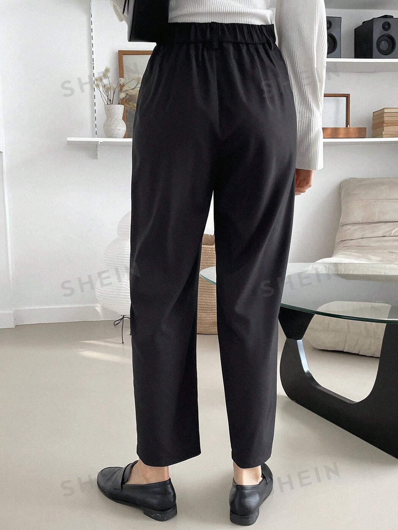 DAZY Solid Color Straight Leg Long Women'S Suit Trousers - Image 2