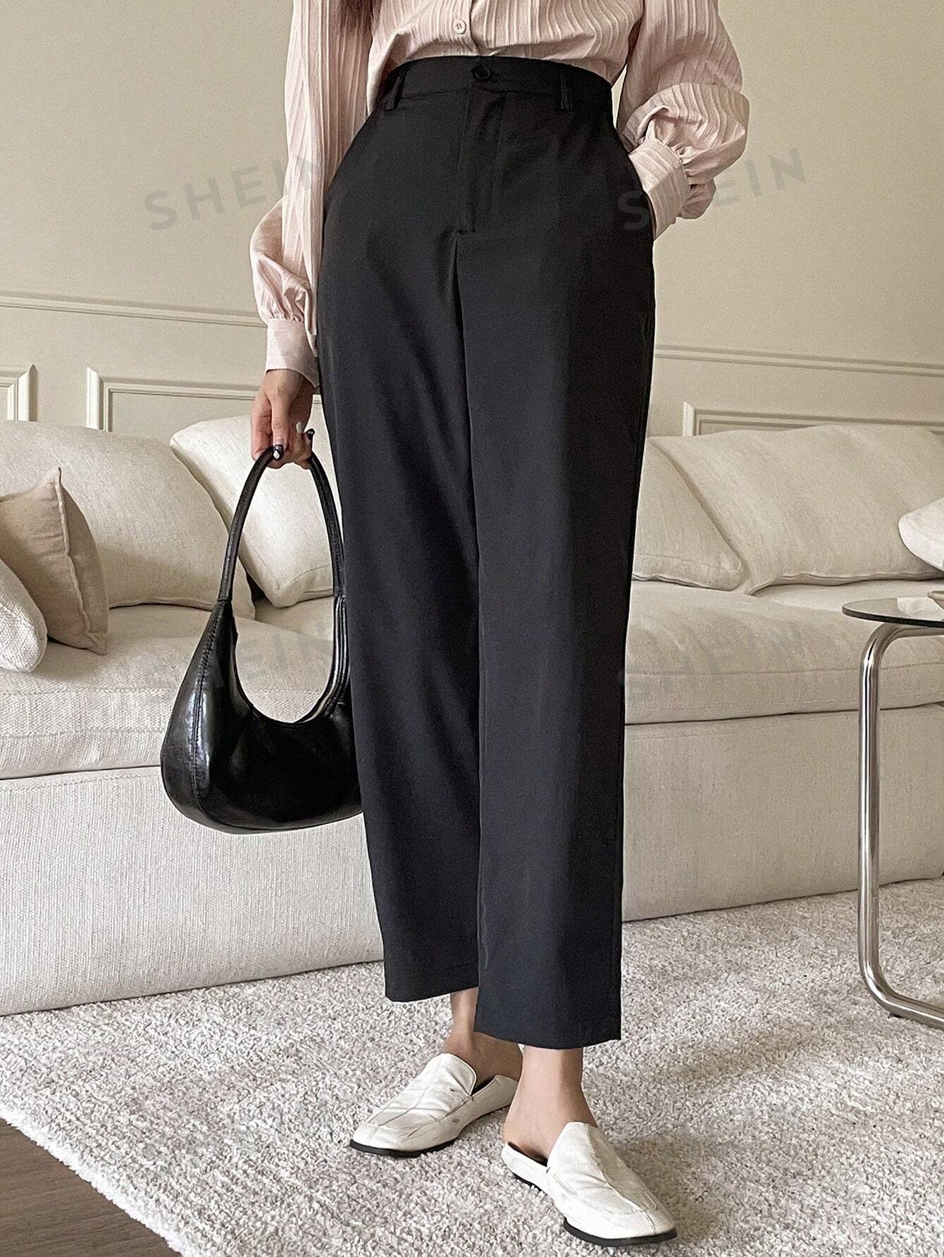 DAZY Solid Color Straight Suit Pants - Image 6