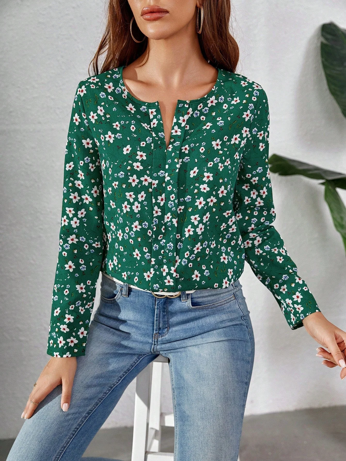 Ditsy Floral Print Blouse FD - Image 16