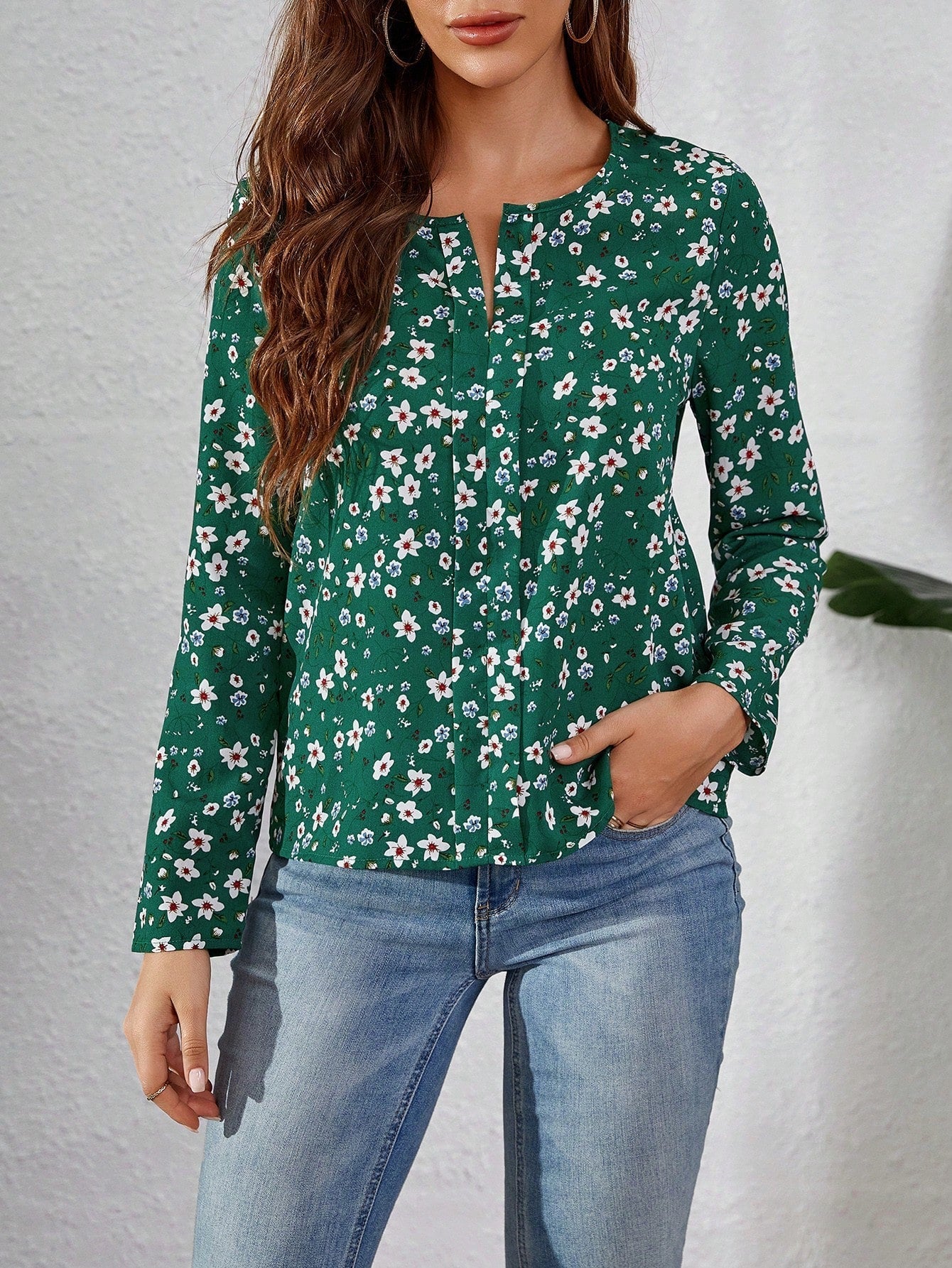 Ditsy Floral Print Blouse FD - Image 17