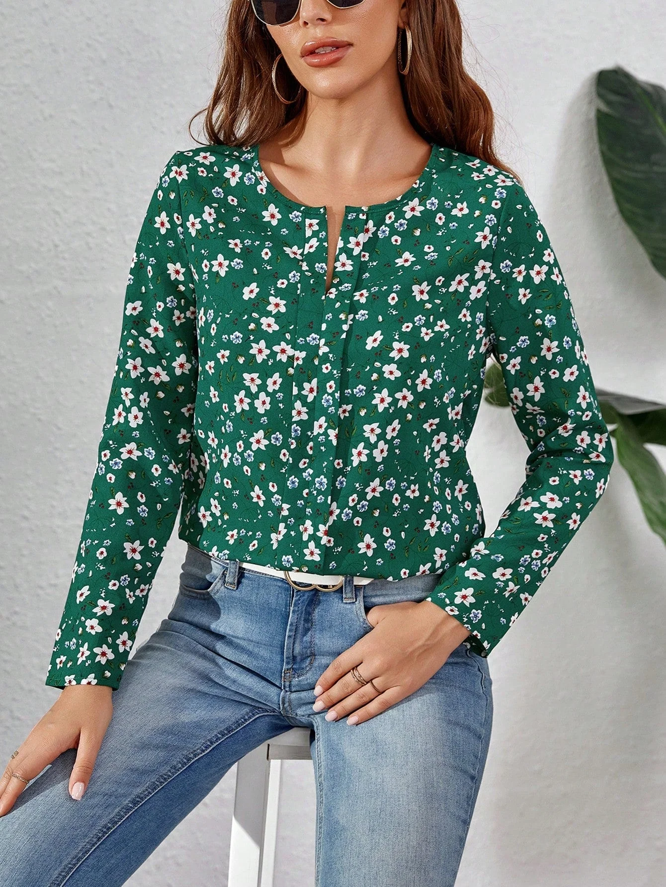 Ditsy Floral Print Blouse FD - Image 18
