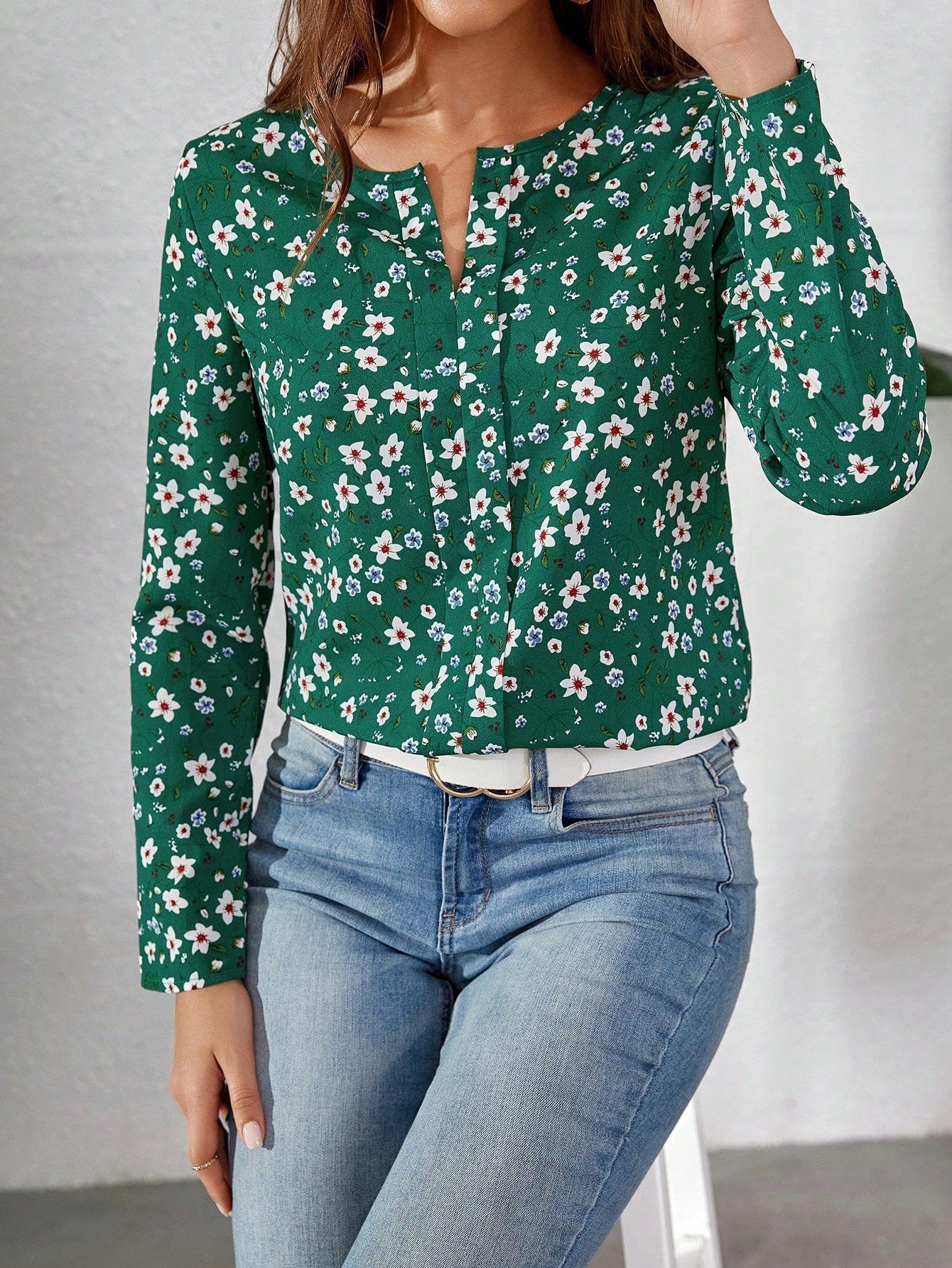Ditsy Floral Print Blouse FD - Image 19