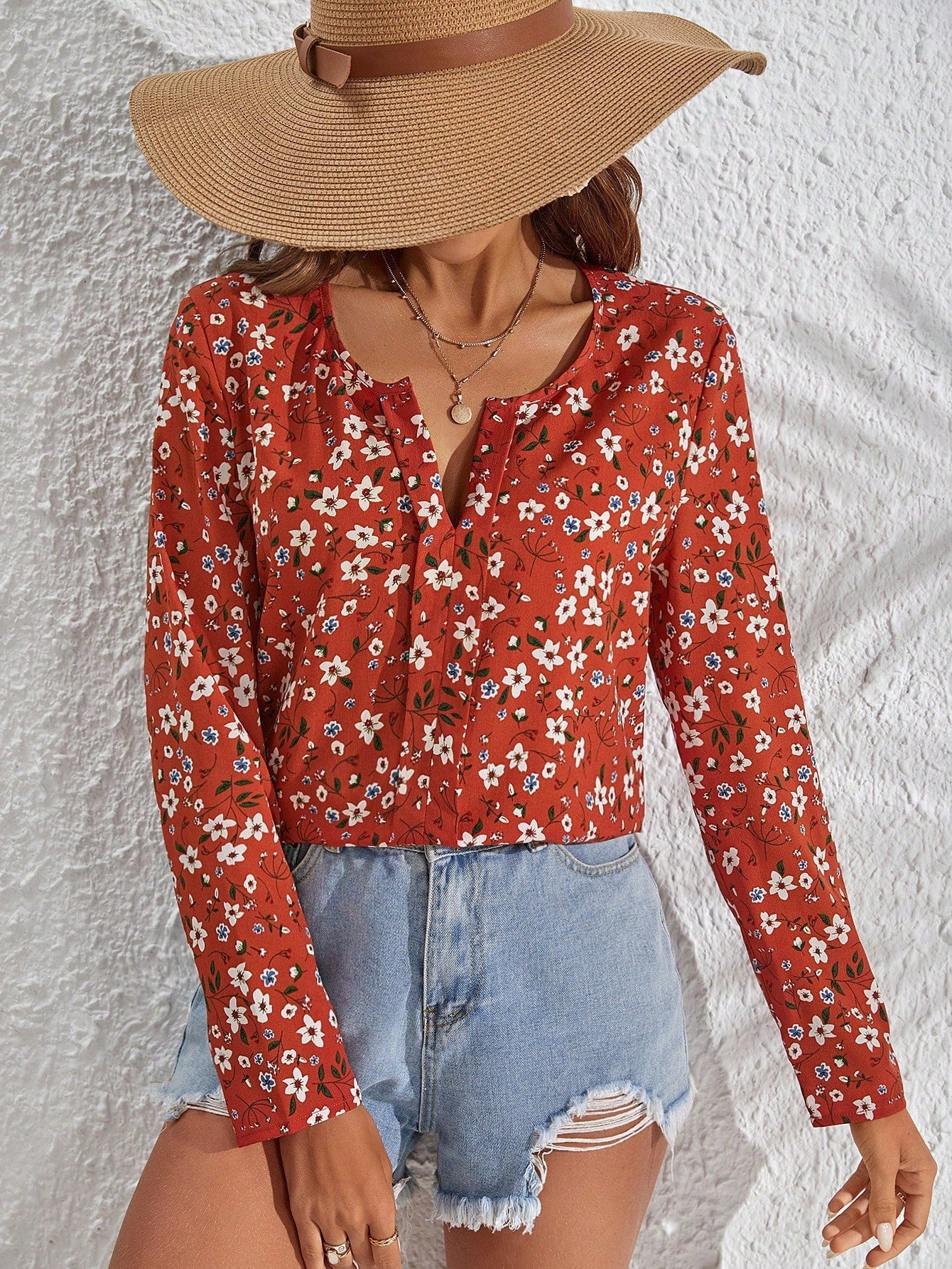 Ditsy Floral Print Blouse FD - Image 22