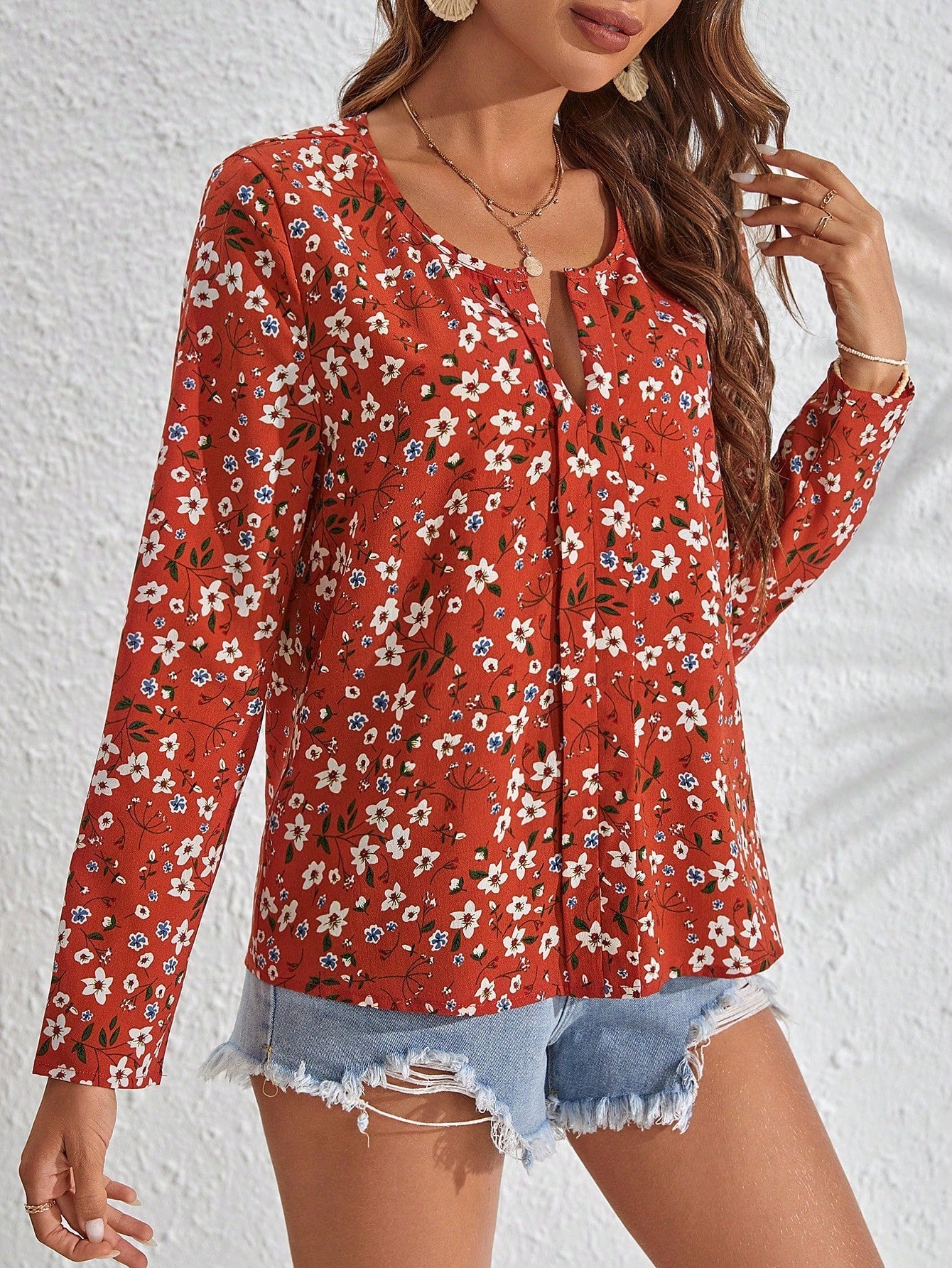 Ditsy Floral Print Blouse FD - Image 23