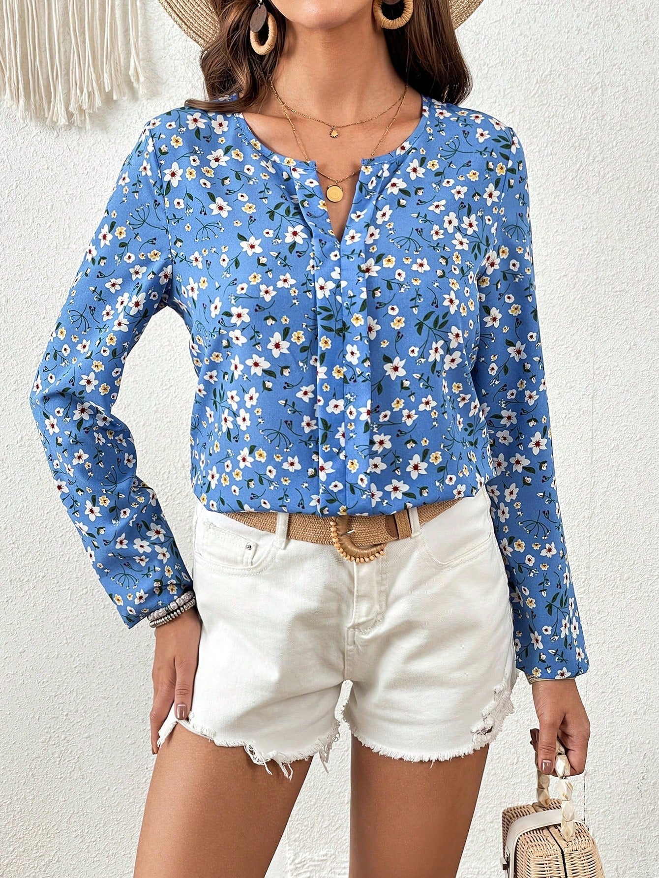 Ditsy Floral Print Blouse FD - Image 35