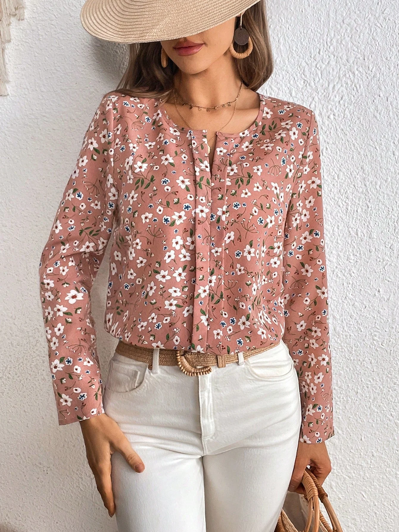 Ditsy Floral Print Blouse FD - Image 44