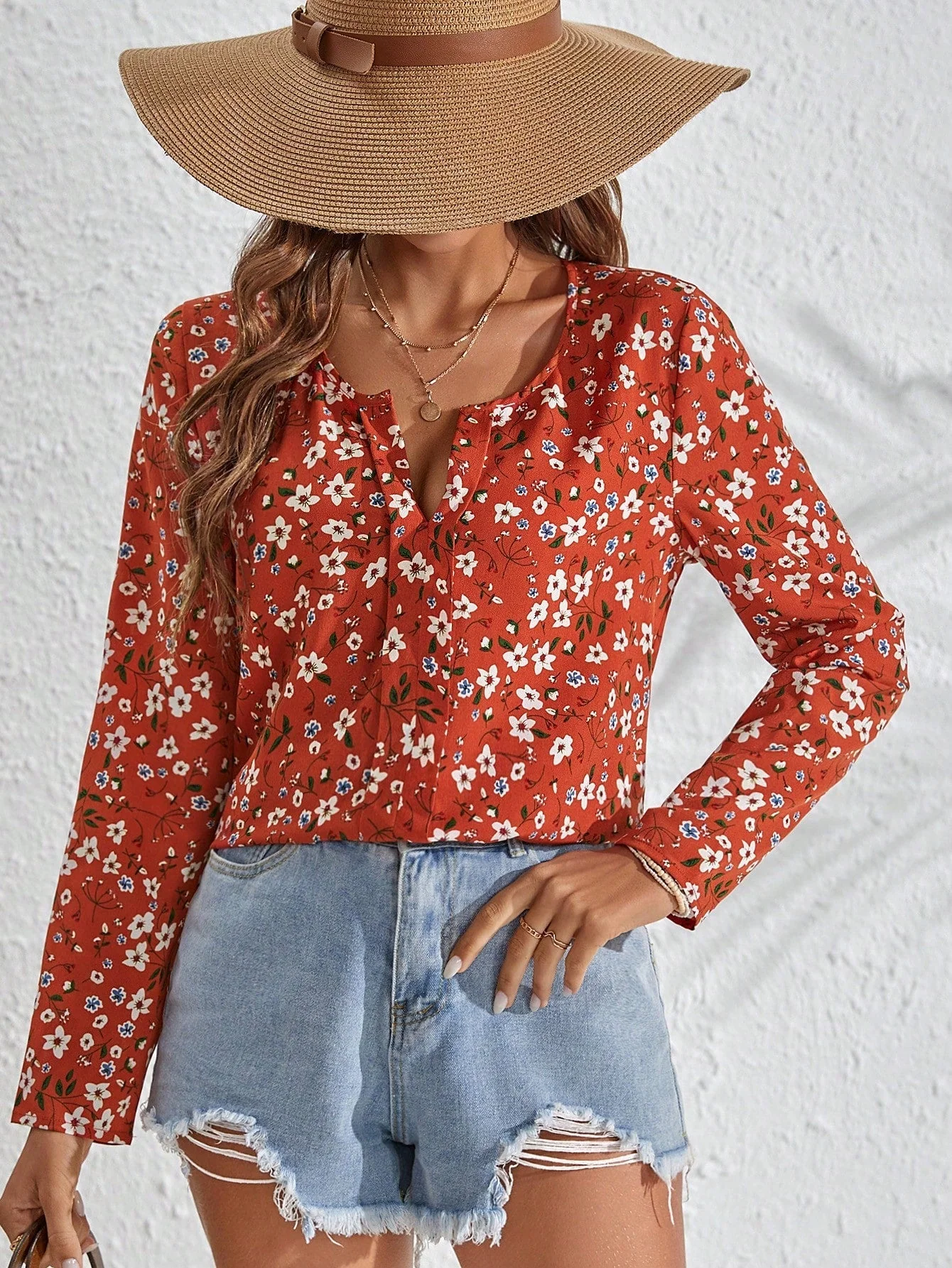 Ditsy Floral Print Blouse FD - Image 6