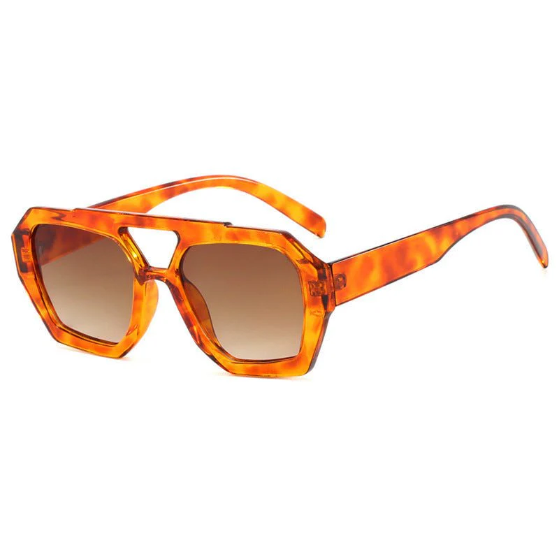 Double-beam irregular sunglasses 2025 new retro personality sunglasses FD - Image 15