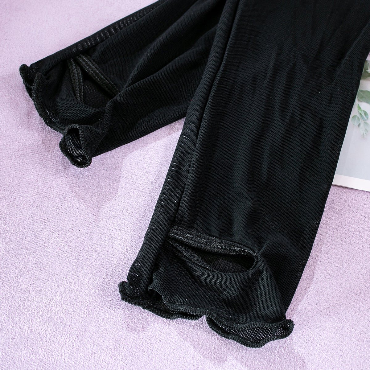 Dreamy Mesh | Sheer Polyester Cute Girl Nightdress with Panties - Image 61