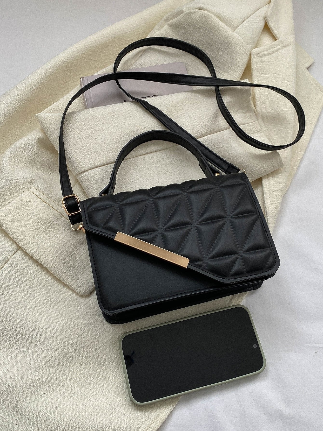Elegant Portable Mini Stylish Flap Top Handle Bag With Adjustable Shoulder Strap For Female,For Lady Best Personalized Gifts For Women, Mom & Girlfriends  FD - Image 6