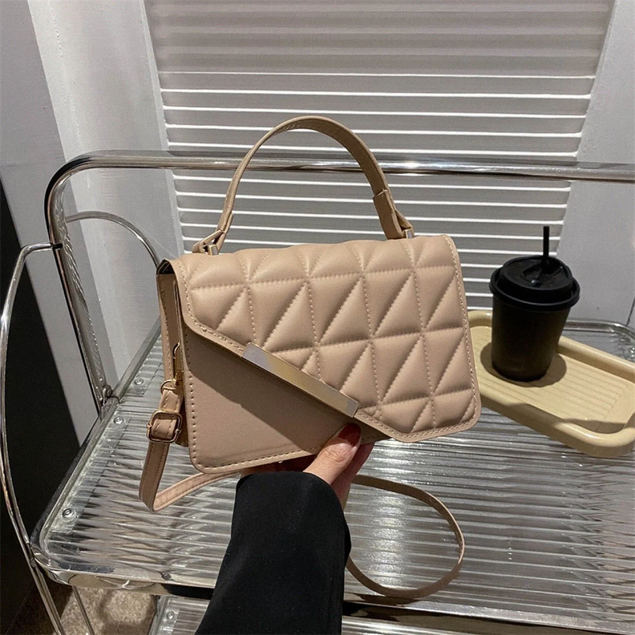 Elegant Portable Mini Stylish Flap Top Handle Bag With Adjustable Shoulder Strap For Female,For Lady Best Personalized Gifts For Women, Mom & Girlfriends  FD - Image 9