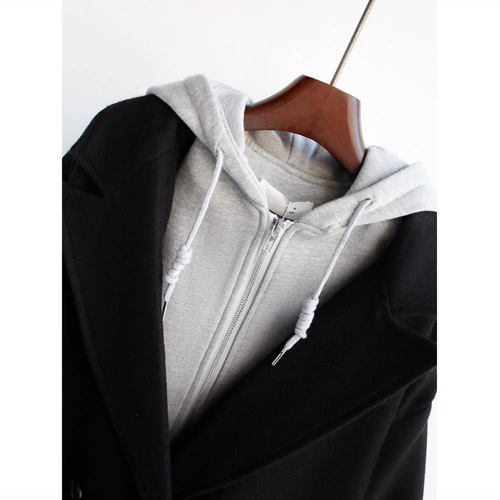 Elegant Warmth | Wool-Blend Double-Breasted Loose Coat - Image 3