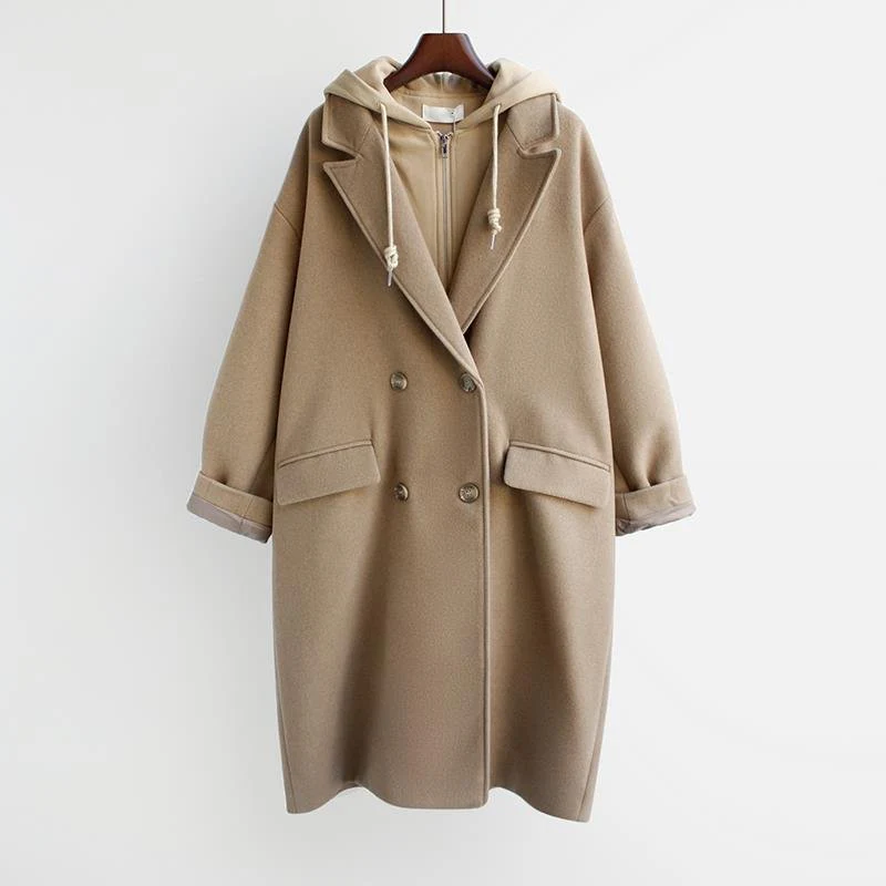 Elegant Warmth | Wool-Blend Double-Breasted Loose Coat - Image 7