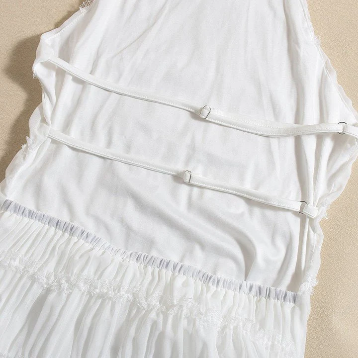 Ethereal Muse | Backless Pleated Halter Maxi Dress - Image 11