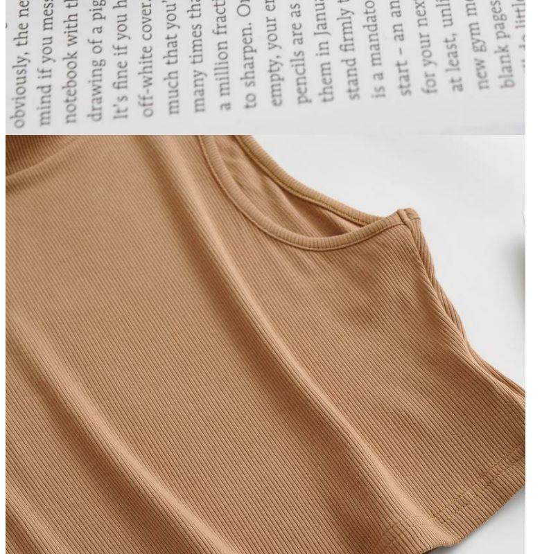 European and American summer new retro small high collar vest women's elastic slim fit short style navel-exposed sleeveless sports top FD - Image 25