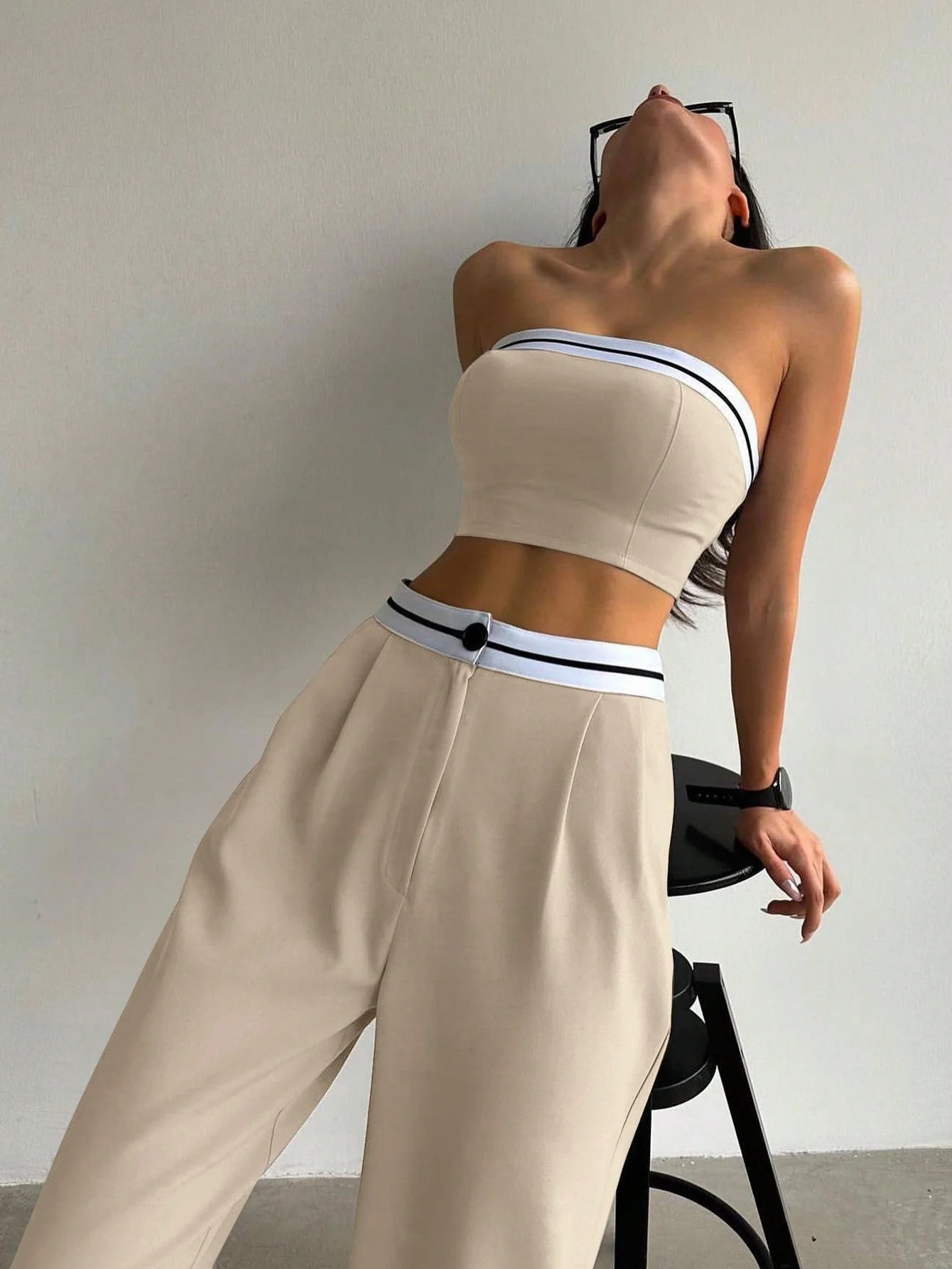 EZwear Colorblock Casual Two Piece Set - Image 2