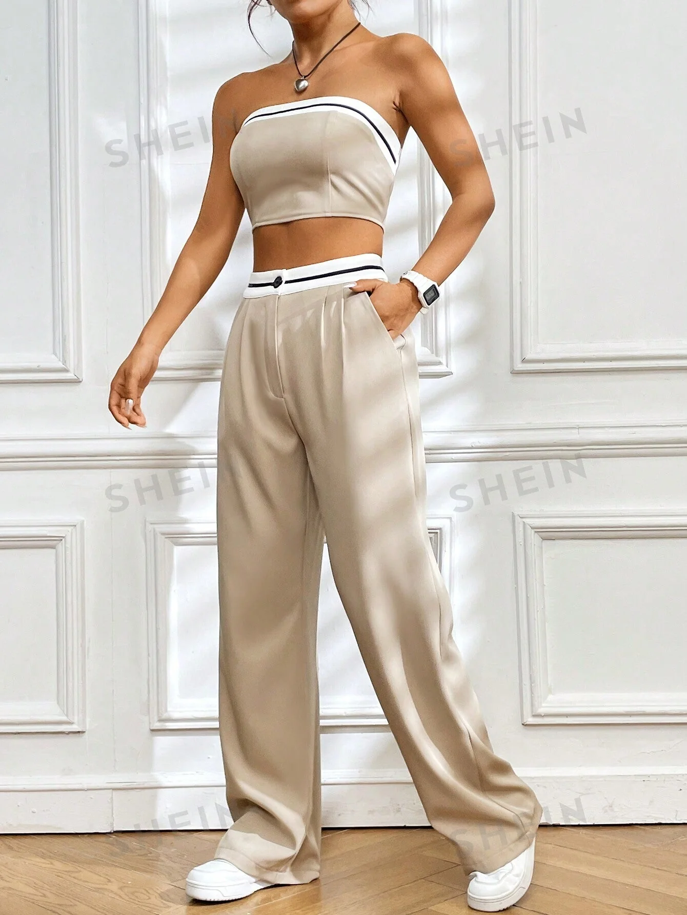 EZwear Colorblock Casual Two Piece Set - Image 6