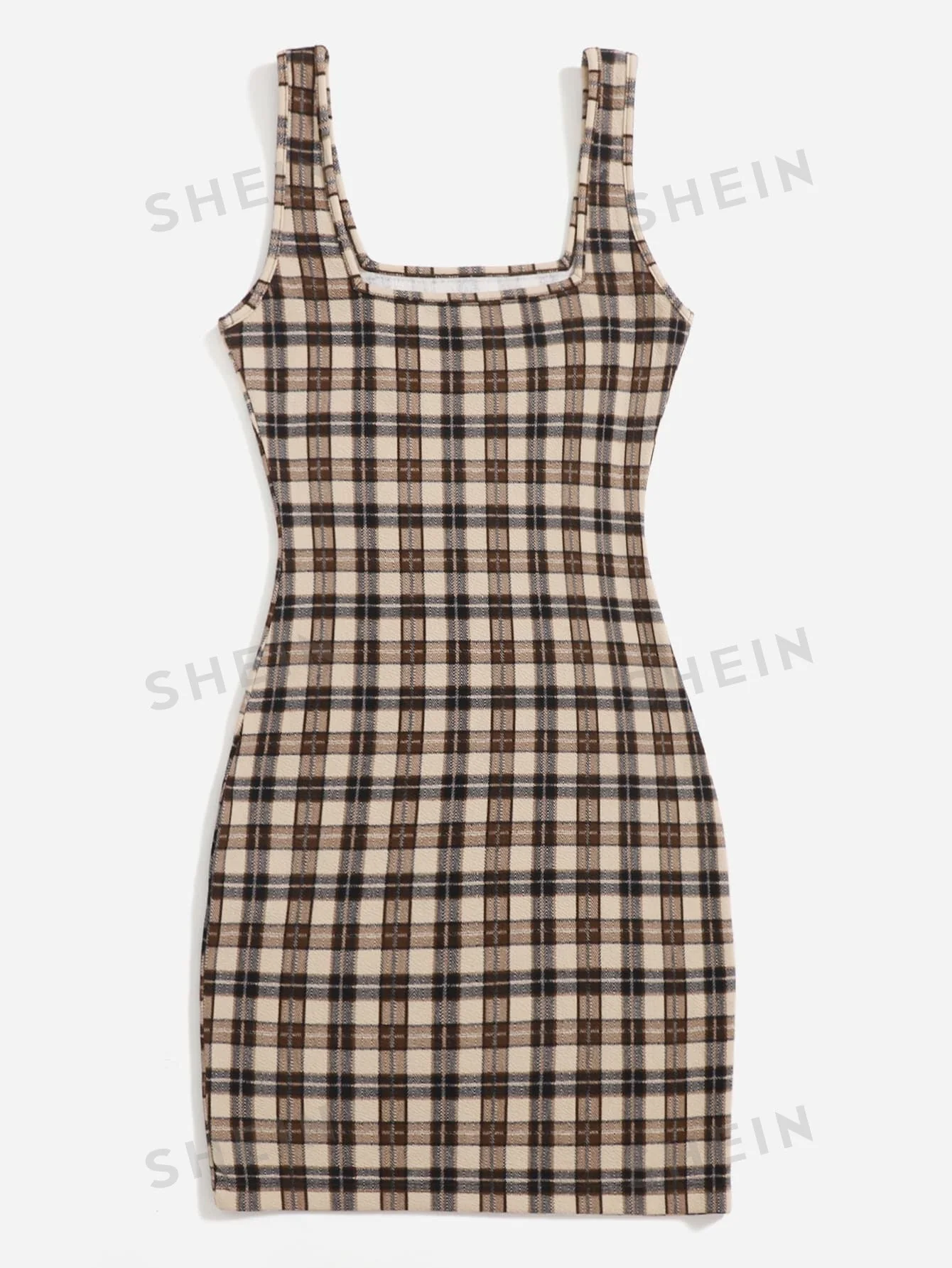 EZwear Plaid Print Cami Dress - Image 2