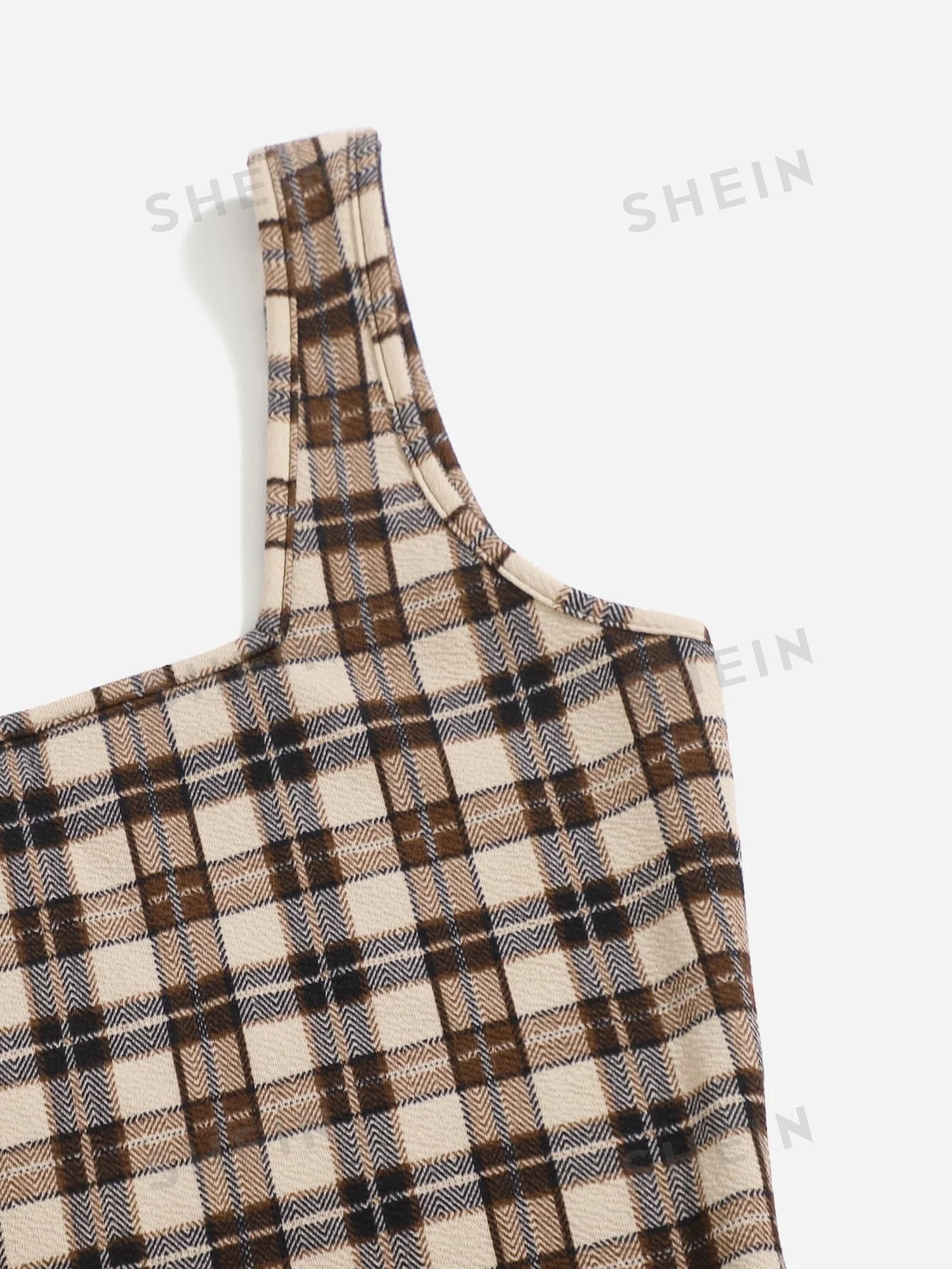EZwear Plaid Print Cami Dress - Image 4