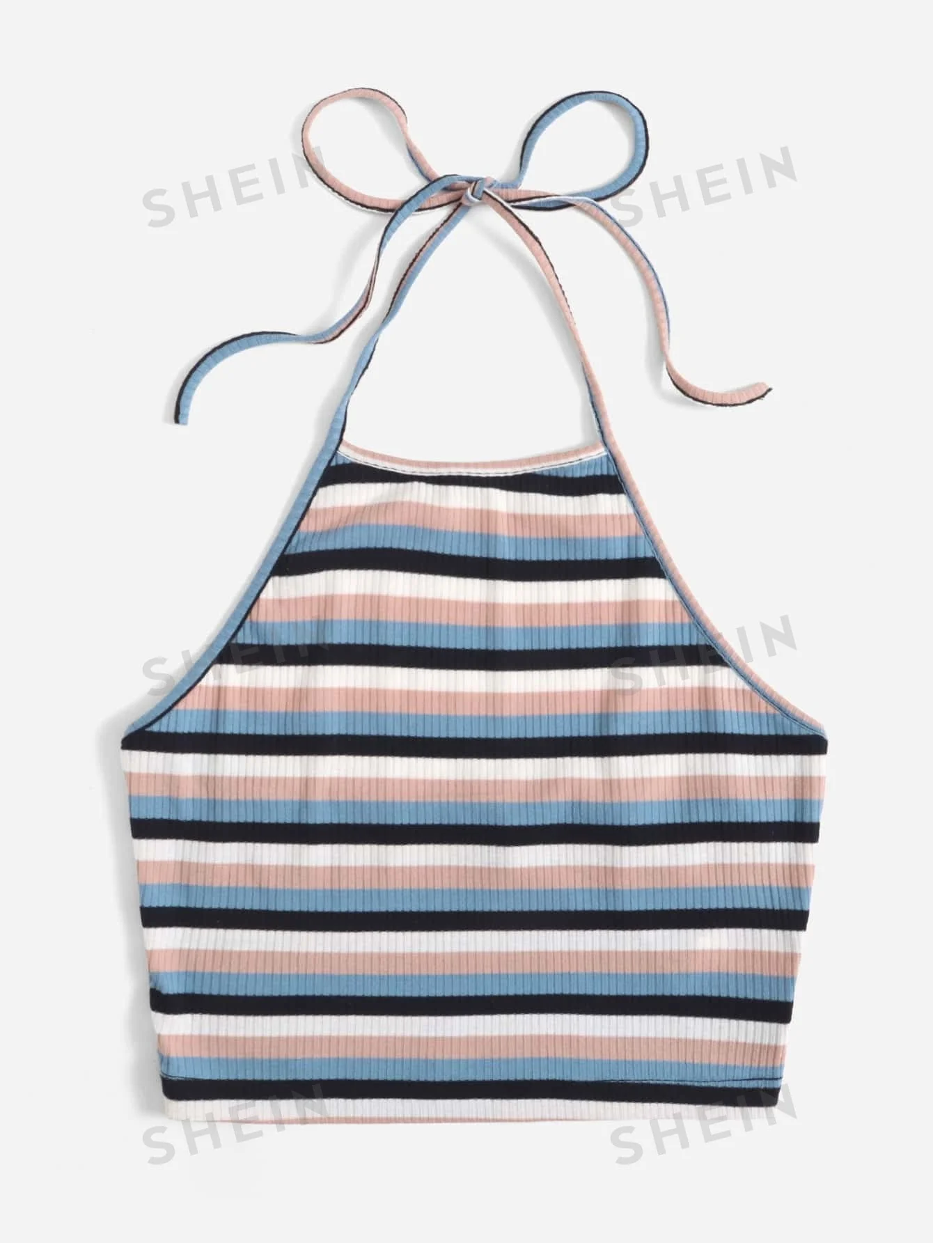 EZwear Solid Rib-knit Halter Top - Image 6