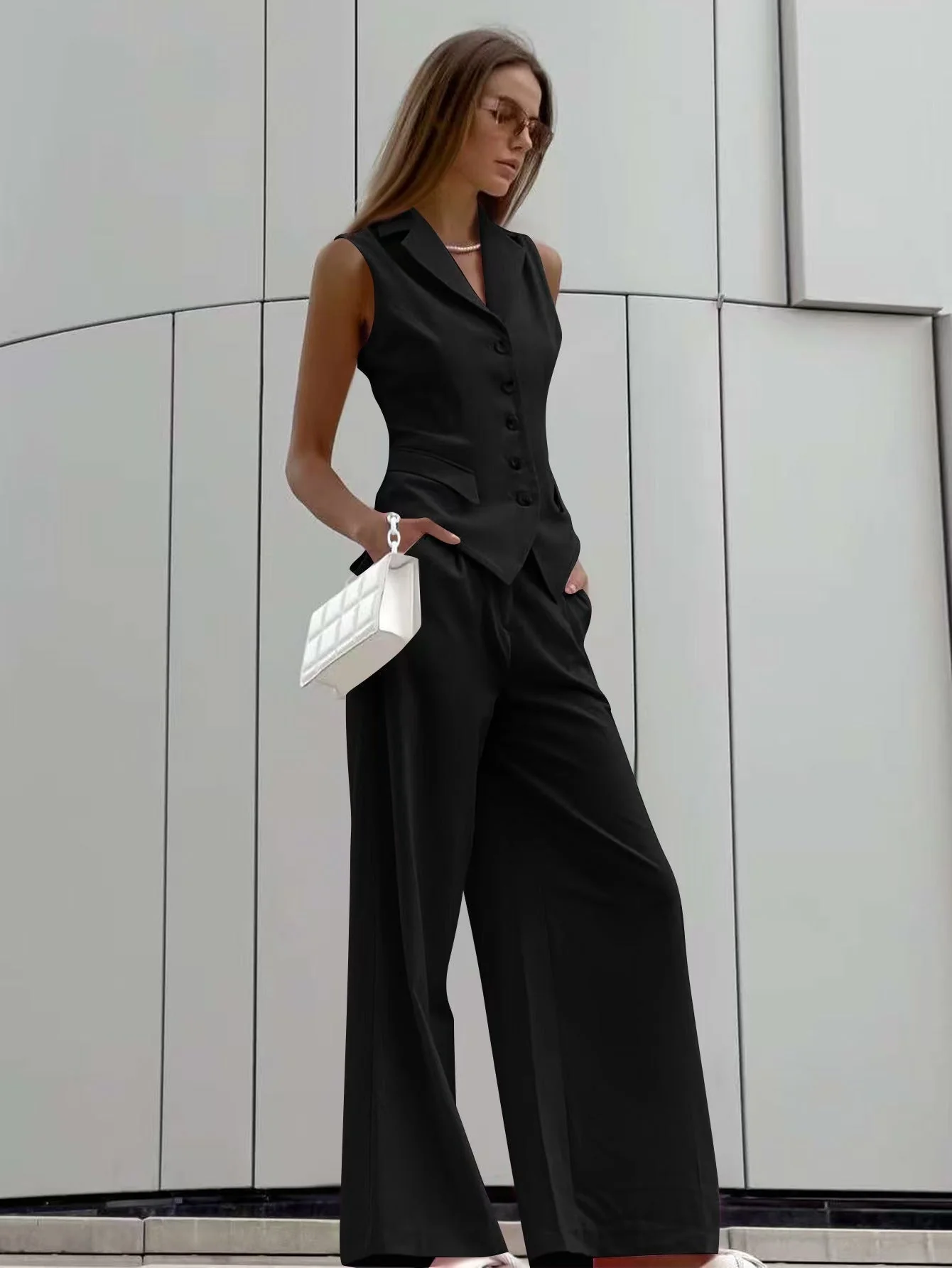 Fashion Casual Vest Vest Trousers Suit Women's Clothing FD - Image 10