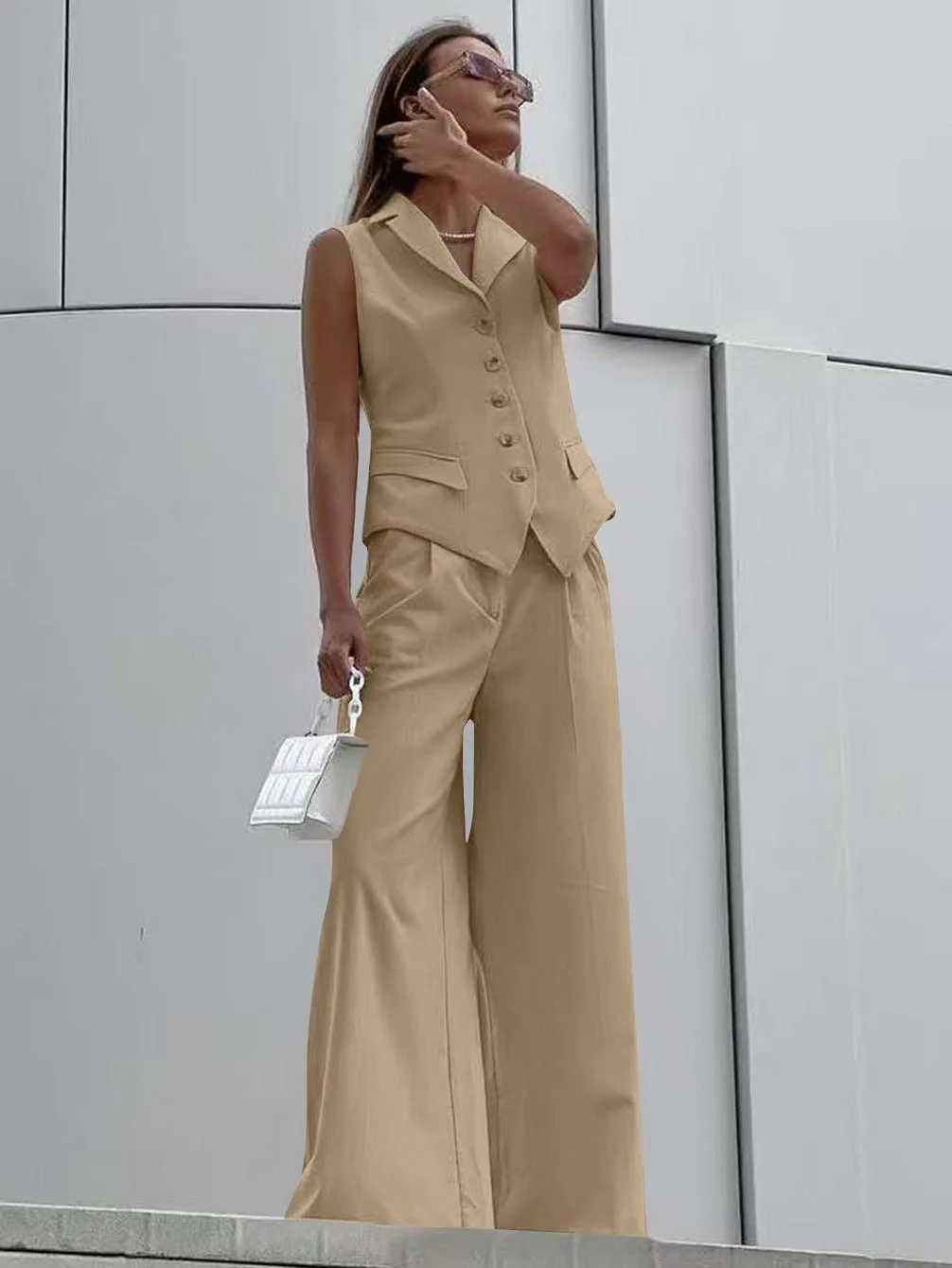 Fashion Casual Vest Vest Trousers Suit Women's Clothing FD - Image 5