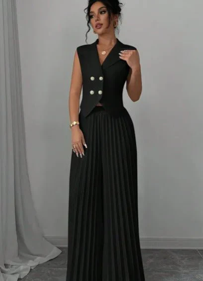 Fashion vest vest pleated skirt set women's clothing - Image 2