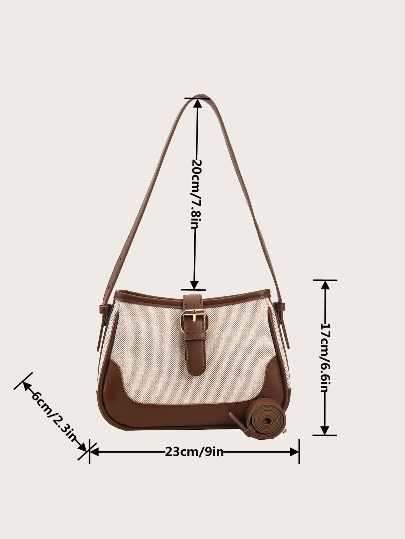 Fashionable Linen Cloth Color Blocking Elegant Shoulder Cross-body Bag - Image 12