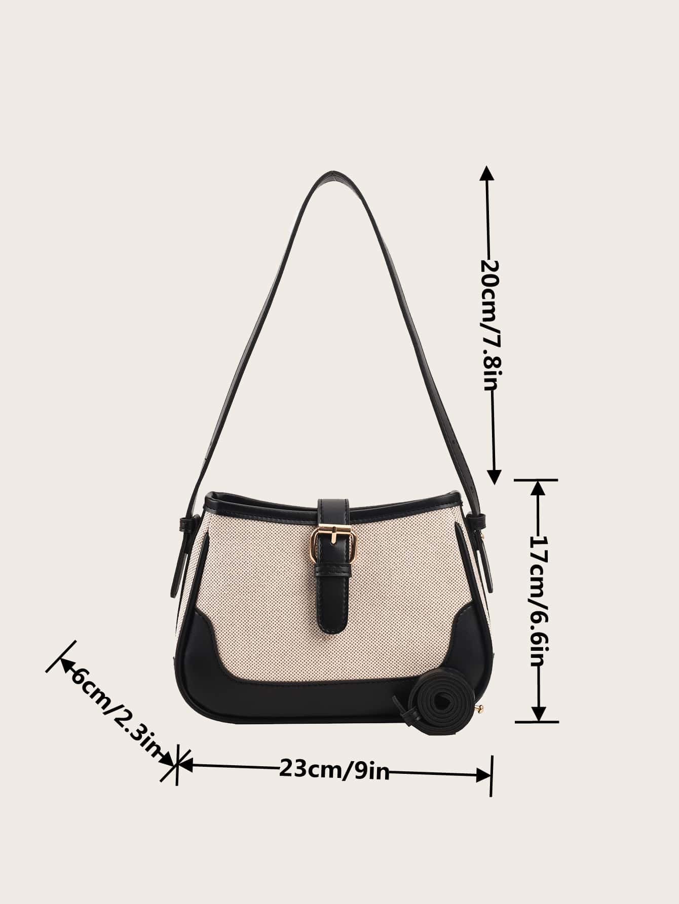 Fashionable Linen Cloth Color Blocking Elegant Shoulder Cross-body Bag - Image 19