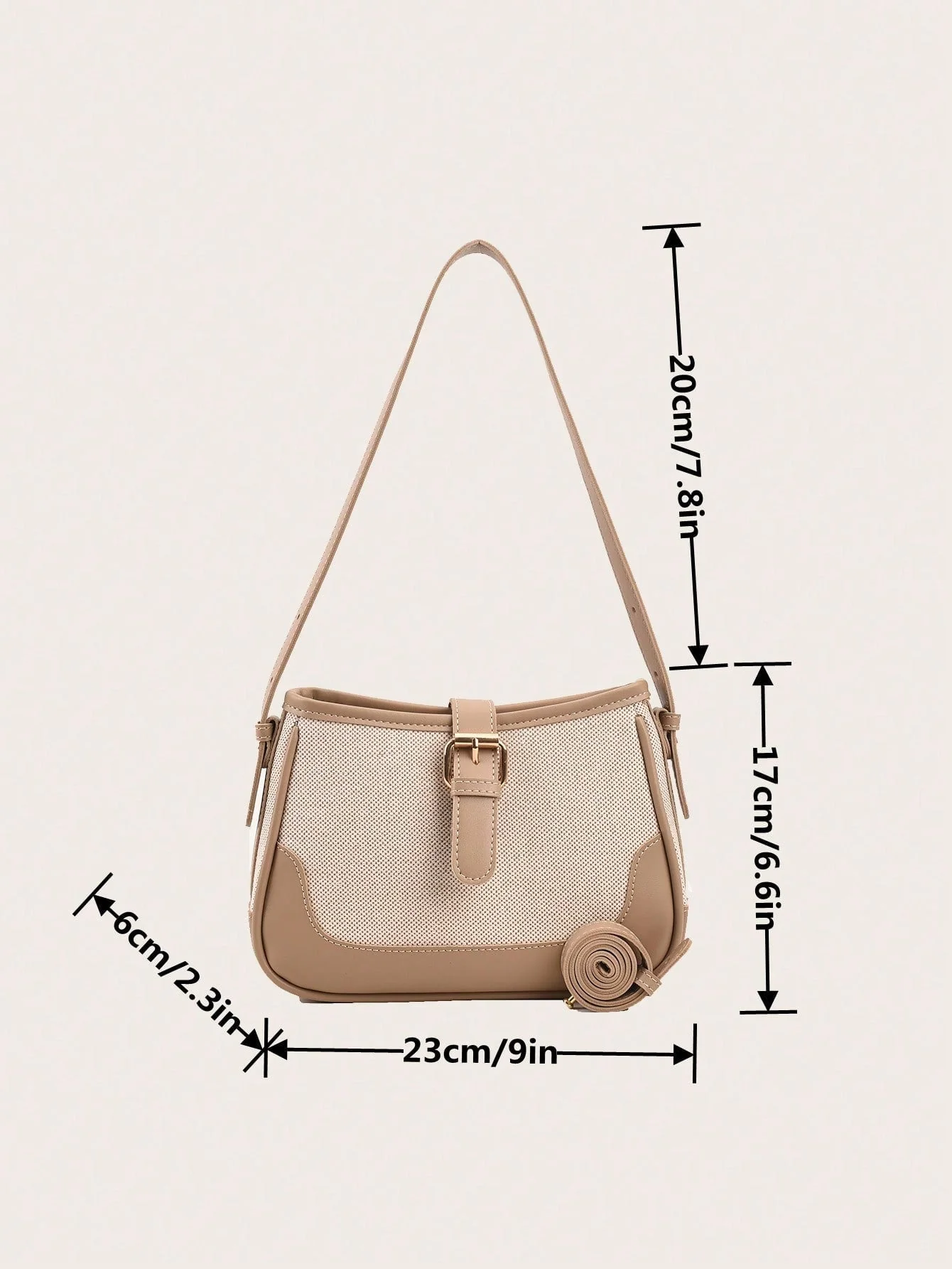 Fashionable Linen Cloth Color Blocking Elegant Shoulder Cross-body Bag - Image 4
